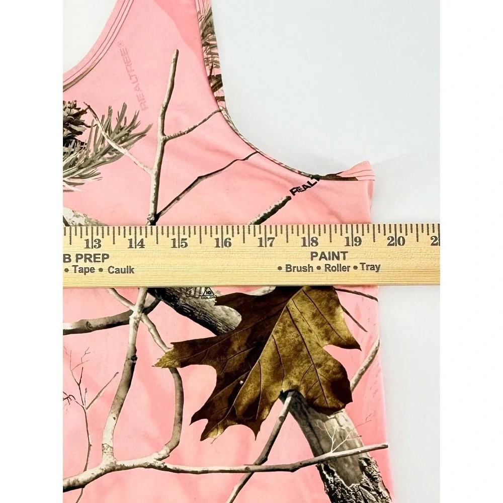 Under Armour Womens HeatGear Tank‎ Top Pink Realtree Camo Athletic XL